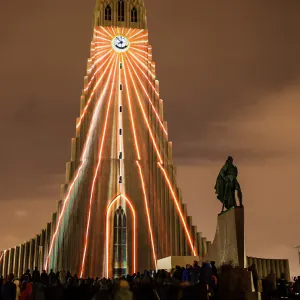 hallgrimskirkja, island, reykjavik, nyårsafton, julafton