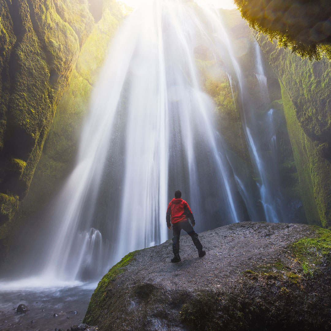 Fossen Gljúfrabúi på sørkysten, Island.